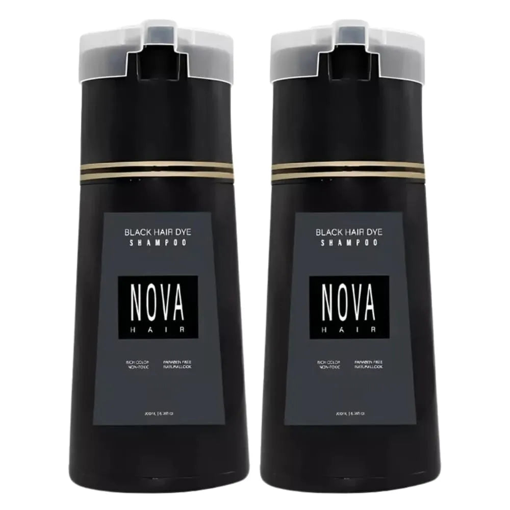 Kit 2 Nova Hair Unissex - Shampoo Escurecedor de Cabelo