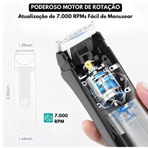 Maquina de Barbear ShavePro Com 4 Pentes - Compacta e Eficiente