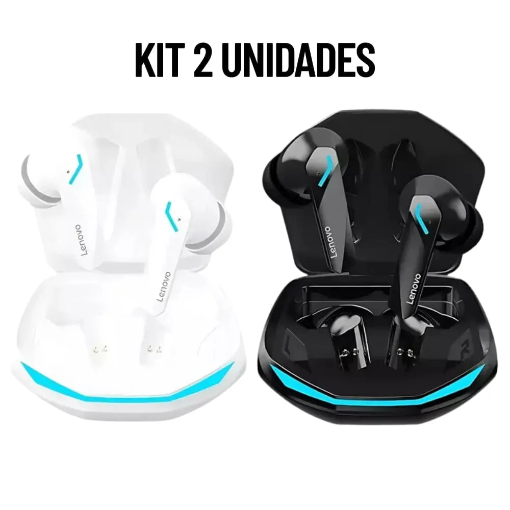 Kit 2 Fone De Ouvido Bluetooth Gamer Sem Fio - Som Imersivo e Conforto Absoluto